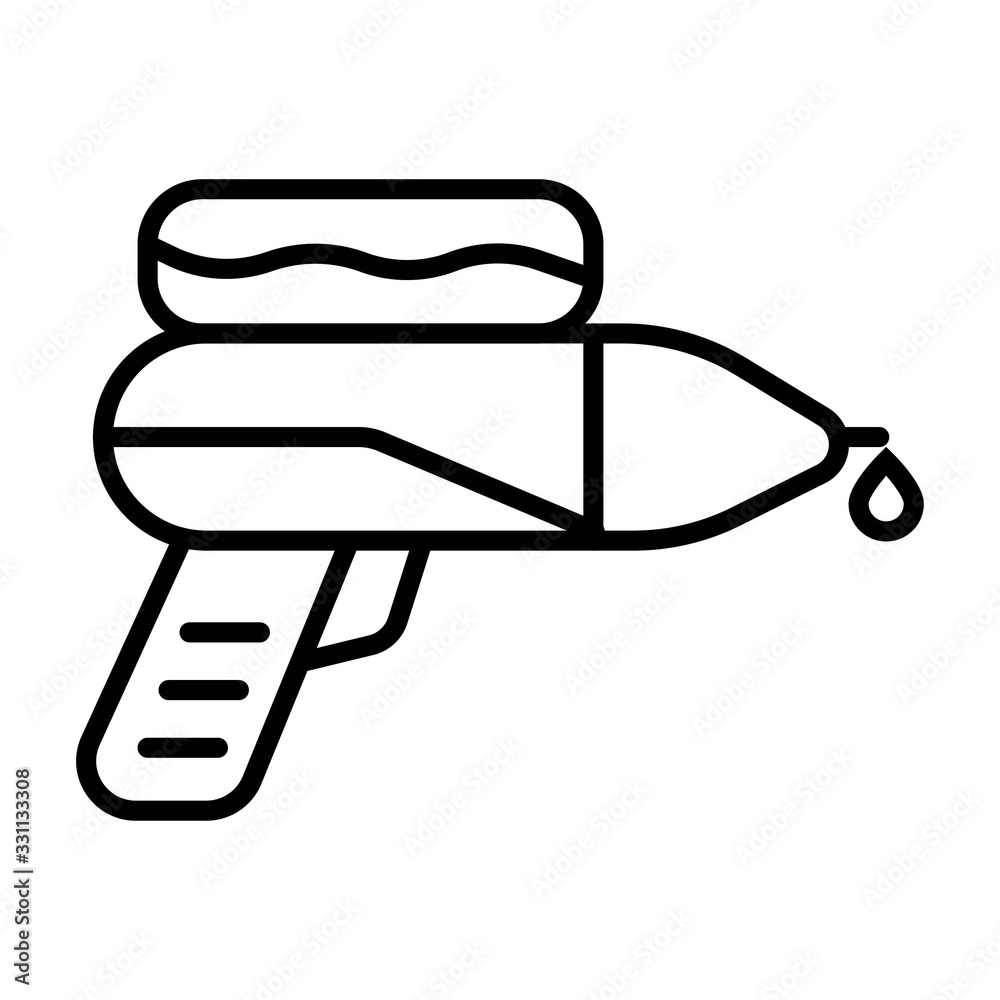 Water gun outline icon vector Water gun outline icon vector