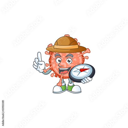 Bulbul coronavirus an experienced explorer working using a compass