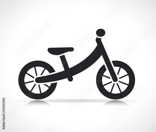 Vector kids balance bike icon