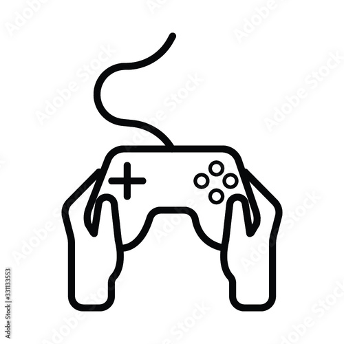gamepad, joystick, controller playstation line icon