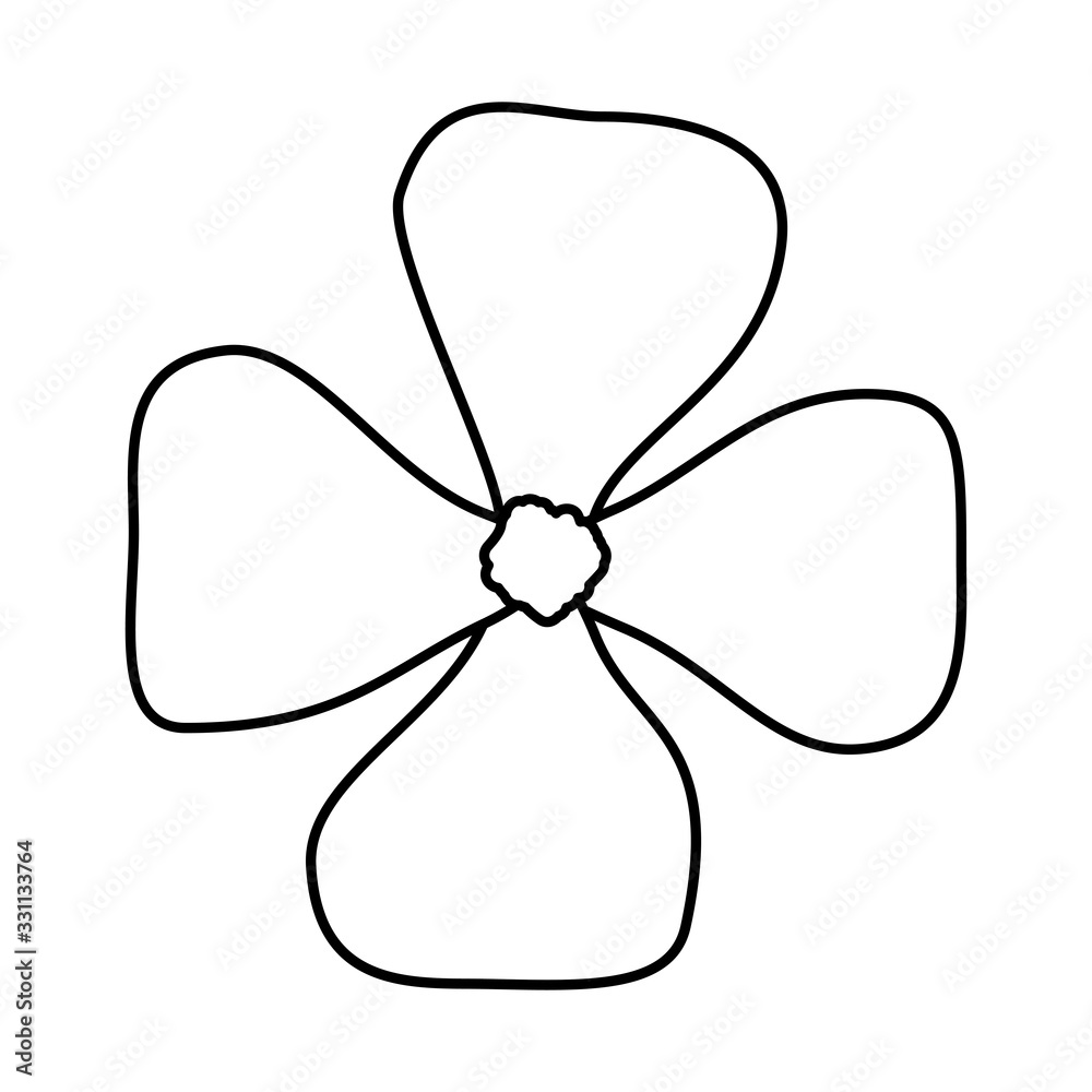 Naklejka premium cute flower natural line style icon vector illustration design