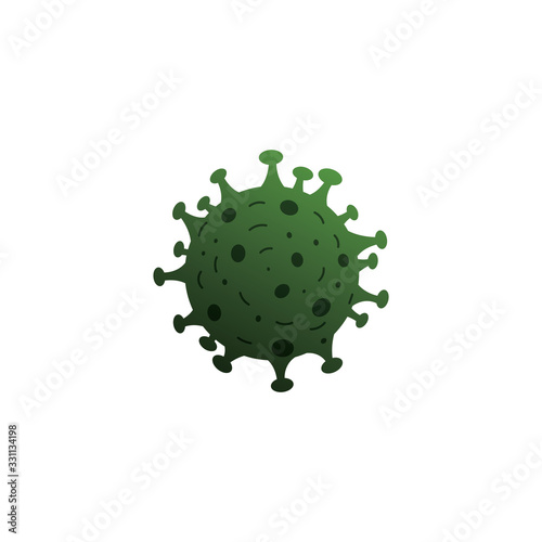 Green Virus Logo Template Design