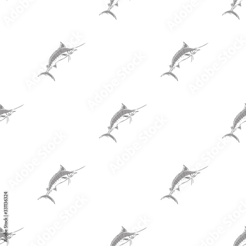 pattern sea marlin on a white bg vector eps 10