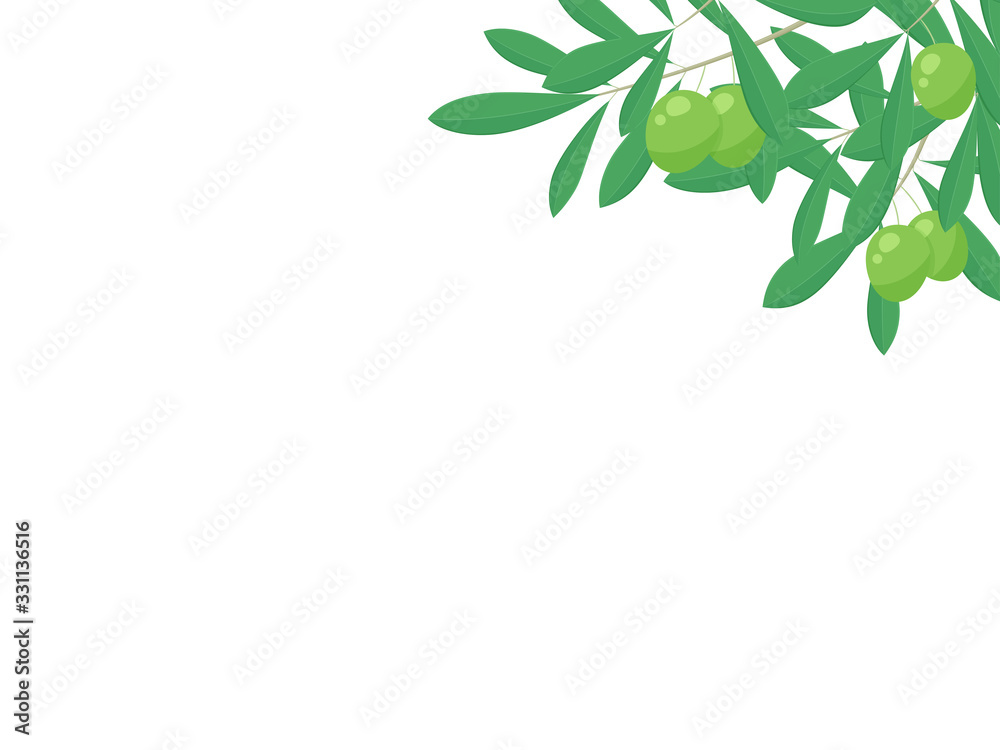 オリーブのフレームイラスト
