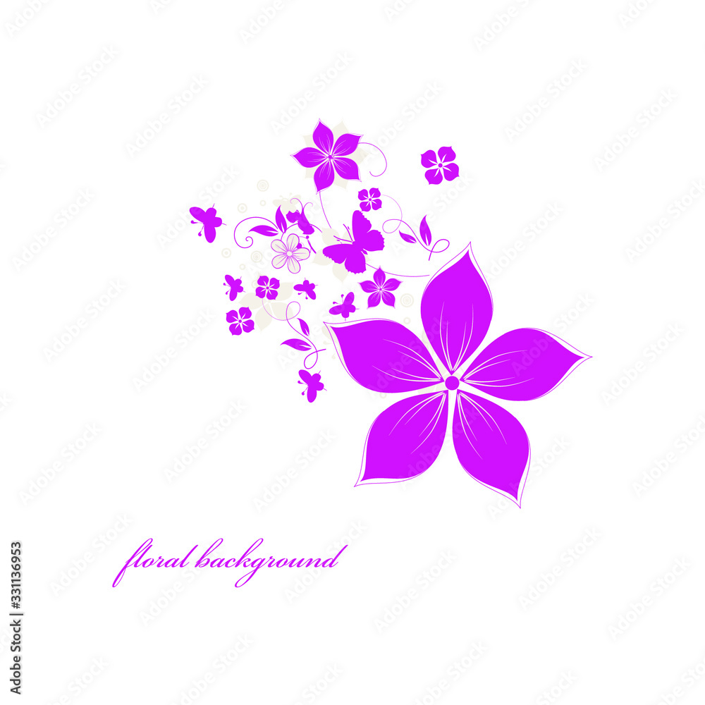 abstract background with flowers abstract background with flowers