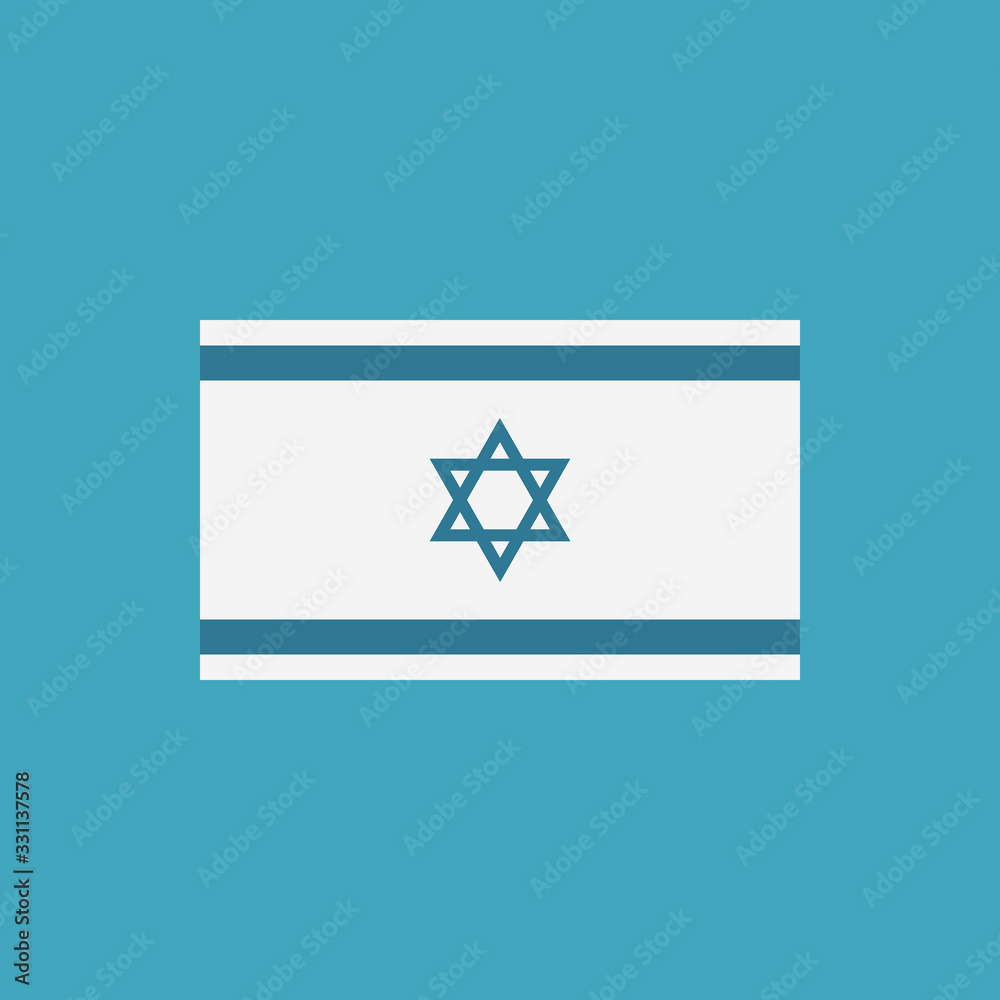 Israel flag icon in flat design Israel flag icon in flat design