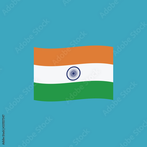 Free Download India flag icon in flat design. Independence day or National day holiday concept. - GFXLoad