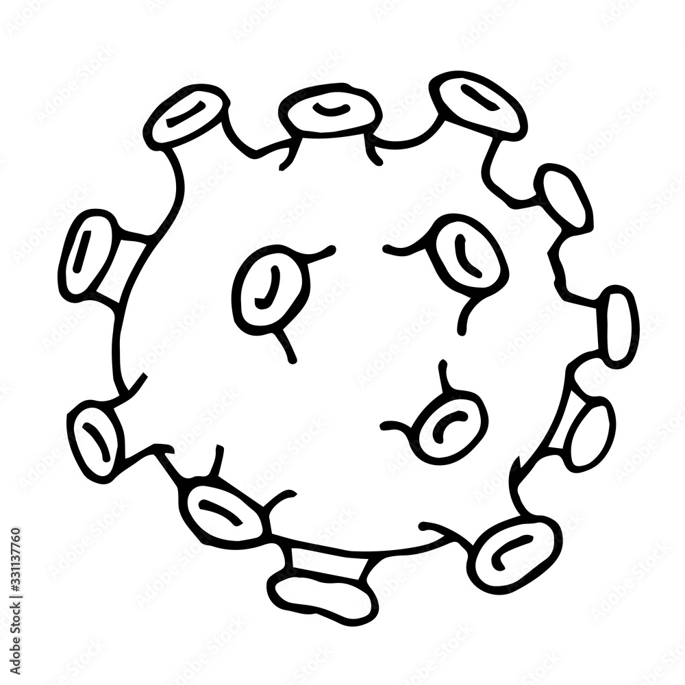 Doodle style vector illustration stock vector illustration. image of the virus. coronovirus, 2019-nCoV influenza virus. Cute icon of disease, infection. Doodle style vector illustration stock vector illustration. image of the virus. coronovirus, 2019-nCoV influenza virus. Cute icon of disease, infection.