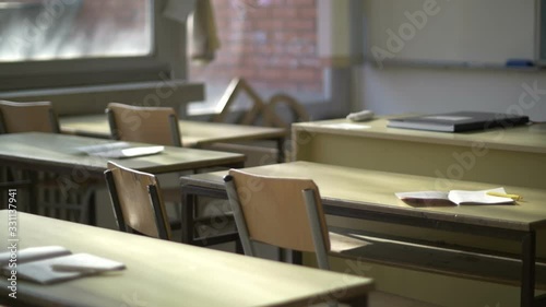 Empty classroom at a university, college or high school