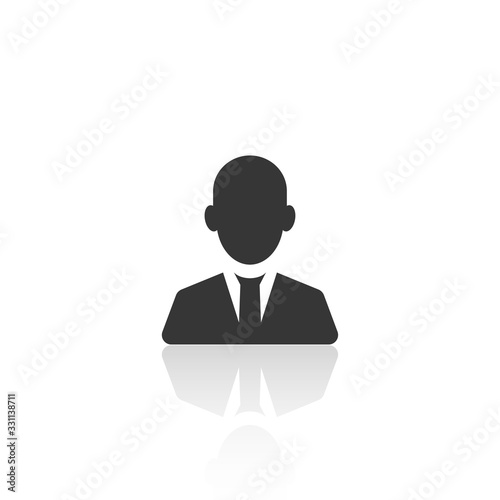solid icons for businessman and shadow,vector illustrations © sonthaya