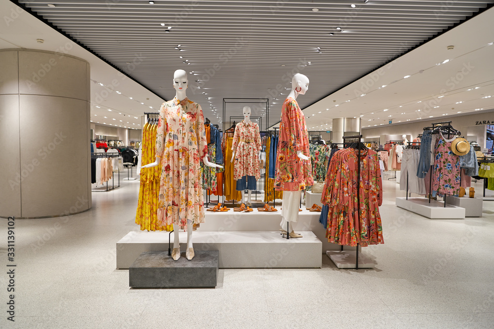 SINGAPORE - CIRCA APRIL, 2019: interior shot of Zara store in Jewel Changi  Airport. Stock Photo | Adobe Stock