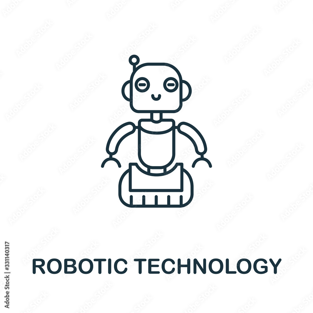 Robotic Technology icon from iot collection. Simple line Robotic Technology icon for templates, web design and infographics