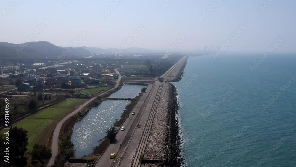 West coast of Taiwan, coastline near Taichung and Miaoli West coast of Taiwan, coastline near Taichung and Miaoli