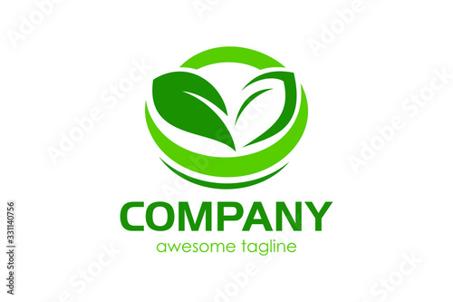 Leaf green for logo design concept, very suitable in various business purposes, also for icon, symbol and many more.