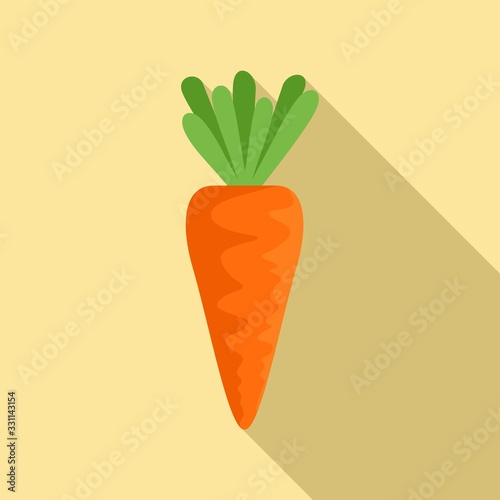 Detox carrot icon. Flat illustration of detox carrot vector icon for web design