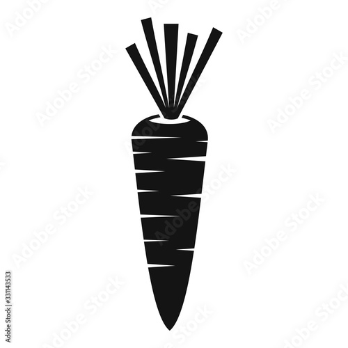 Fototapeta Vegetable carrot icon. Simple illustration of vegetable carrot vector icon for web design isolated on white background