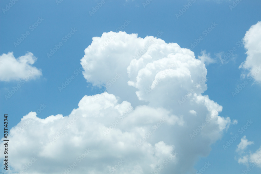 Bright blue sky with white clouds for background or wallpapers Bright blue sky with white clouds for background or wallpapers