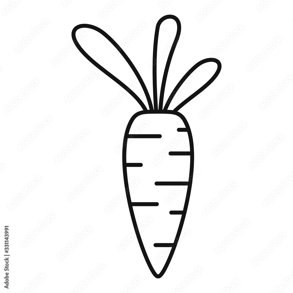 Diet carrot icon. Outline diet carrot vector icon for web design isolated on white background Diet carrot icon. Outline diet carrot vector icon for web design isolated on white background