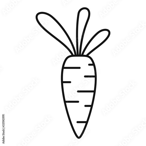 Diet carrot icon. Outline diet carrot vector icon for web design isolated on white background