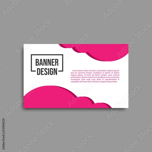 luxury pink banner template design