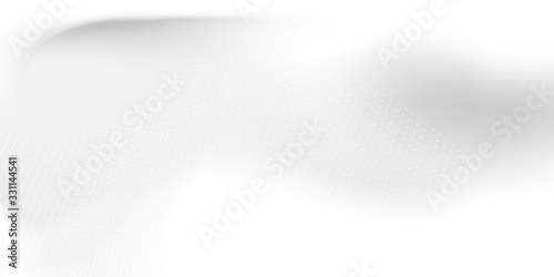Abstract grey pattern and background poster with dynamic waves. technology Particle Mist network Cyber security Vector illustration.