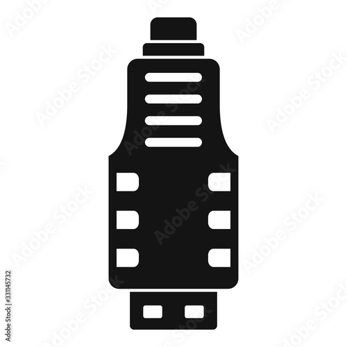 Micro usb adapter icon. Simple illustration of micro usb adapter vector icon for web design isolated on white background