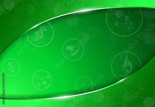 abstract background technology concept in green light,human body heal,technology modern medical science in future and global international medical with tests analysis clone DNA human