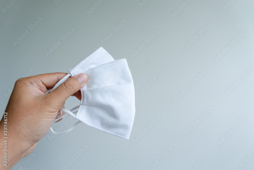 White cloth masks use for wearing to protect Coronavirus White cloth masks use for wearing to protect Coronavirus
