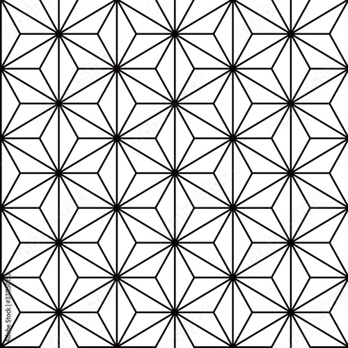 日本の伝統模様　麻の葉