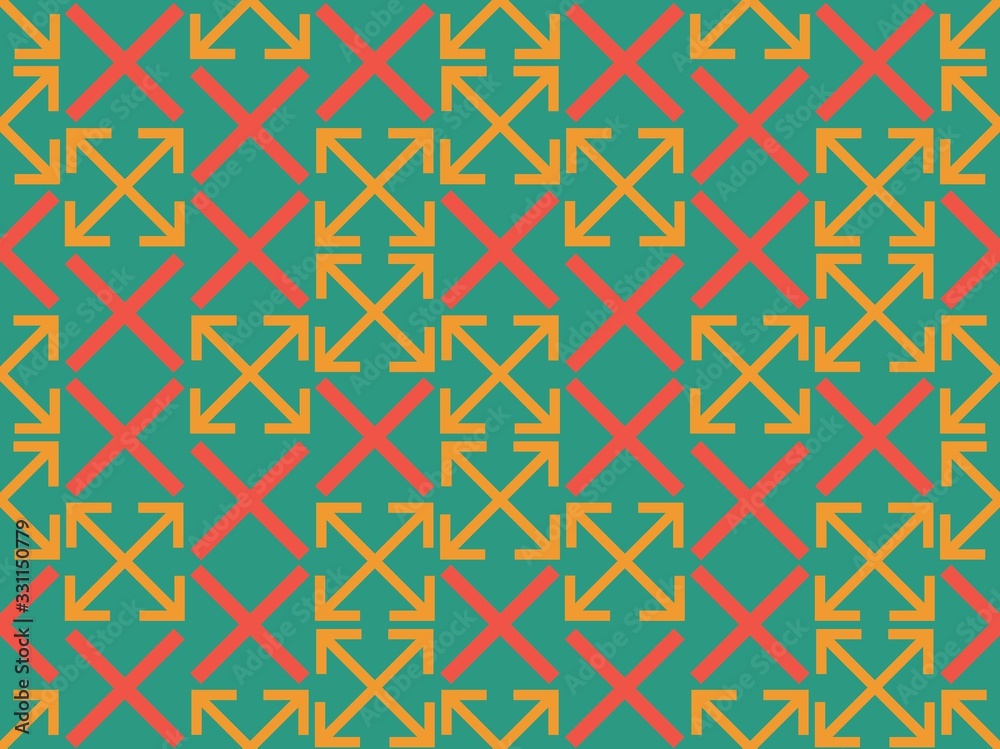 Seamless bright spring pattern with geometry and mosaic. Seamless bright spring pattern with geometry and mosaic.