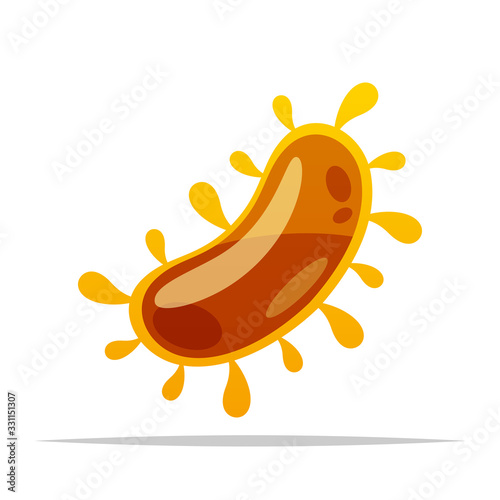Microorganism bacteria vector isolated illustration