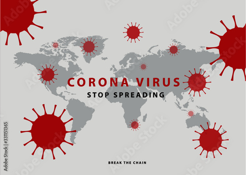 Corona virus spreading background