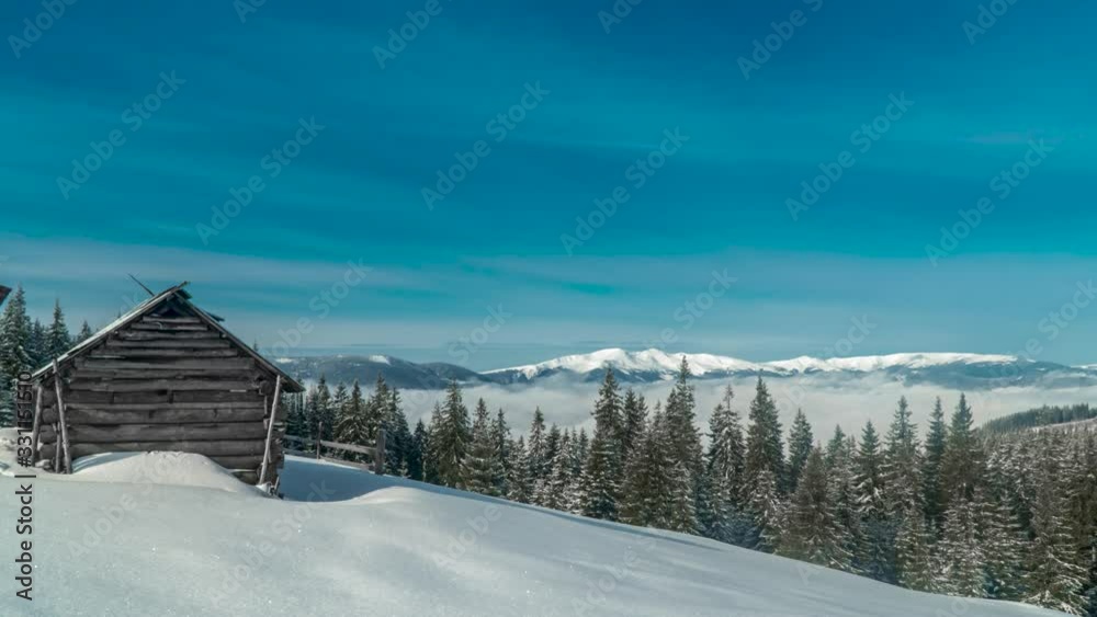 Time lapse of Clouds move in Carpathian mountains. 4K Time lapse of Clouds move in Carpathian mountains. 4K