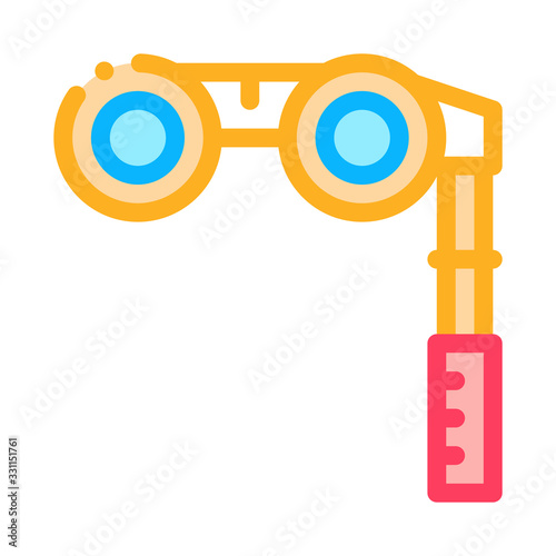 Binoculars Icon Vector. Outline Binoculars Sign. Isolated Contour Symbol Illustration