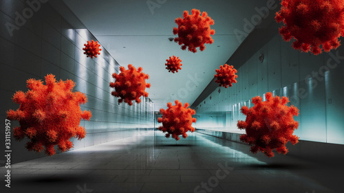 Foto Virus pandemic invading cities