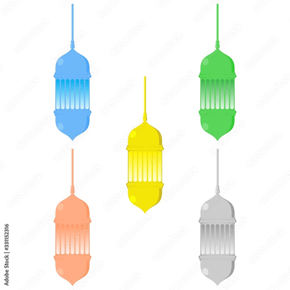 Ramadan Lantern Design in Set for Creative Concept of Islamic Celebration. Ramadan Lantern Design in Set for Creative Concept of Islamic Celebration.