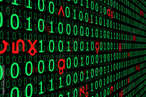 The binary code in databases are hit by hacking.