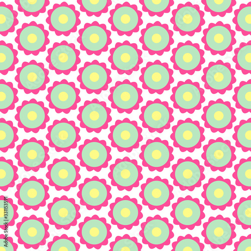 seamless pattern with flower,circles vector eps.10