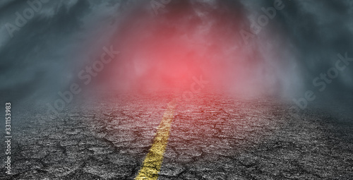 danger on the road concept of uncertainty and obscurity of future