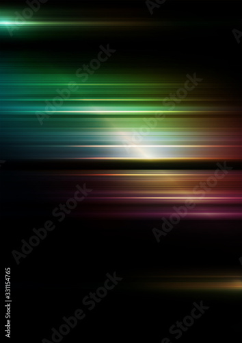 Horizontal speed lines with colors background