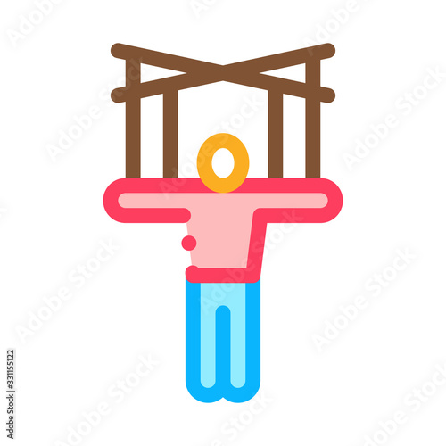 Puppet Show Icon Vector. Outline Puppet Show Sign. Isolated Contour Symbol Illustration