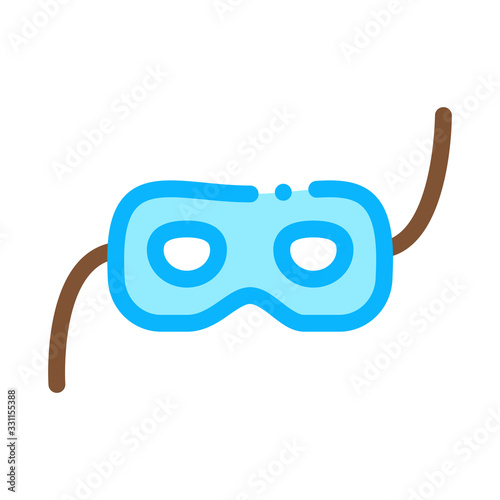 Mask Icon Vector. Outline Mask Sign. Isolated Contour Symbol Illustration