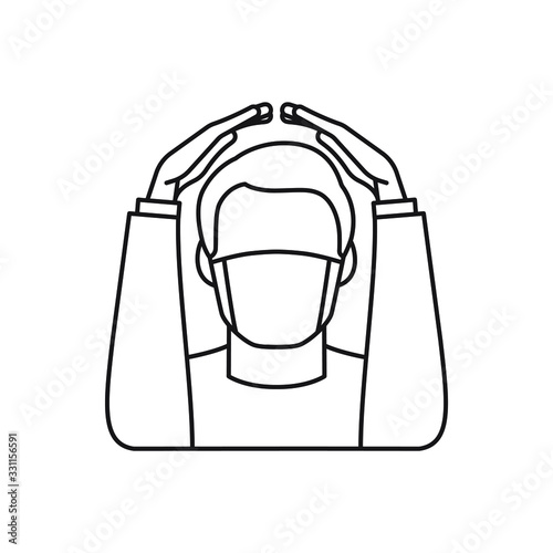 Corona virus - staying at home (self-isolation). Home Quarantine illustration. Corona virus self-quarantine. Isolation period at home. Self-isolation shield from coronavirus. Vector.