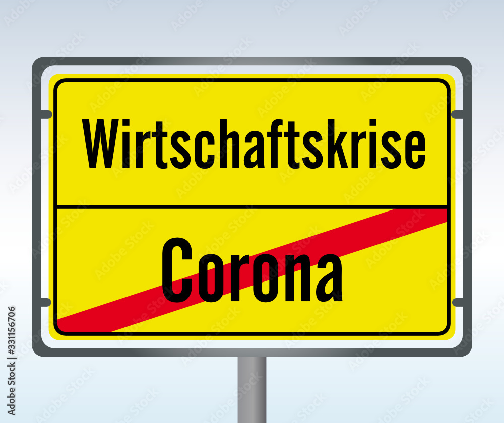 Straßenschild Corona Wirtschaftskrise Schild Ende Anfang Zukunft Vergangenheit durchgestrichen Straßenschild Corona Wirtschaftskrise Schild Ende Anfang Zukunft Vergangenheit durchgestrichen