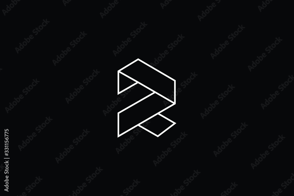 Minimal elegant monogram art logo. Outstanding professional trendy awesome artistic R RR RD DR initial based Alphabet icon logo. Premium Business logo White color on black background