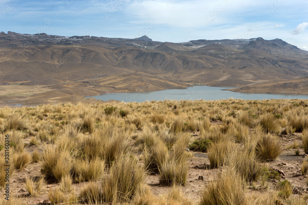 Lake Lagunillas Andes Peru desert