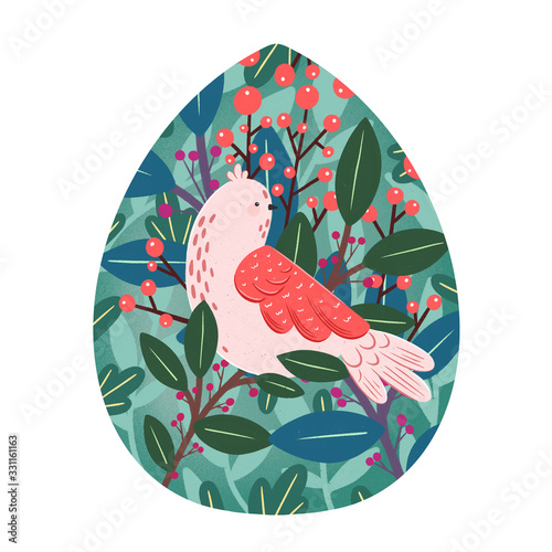 Cute hand drawn easter egg