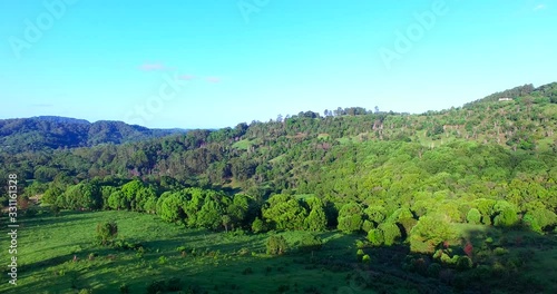 Australian landscape from above. Mullumbimby, Byron Bay, Northern Australia photo