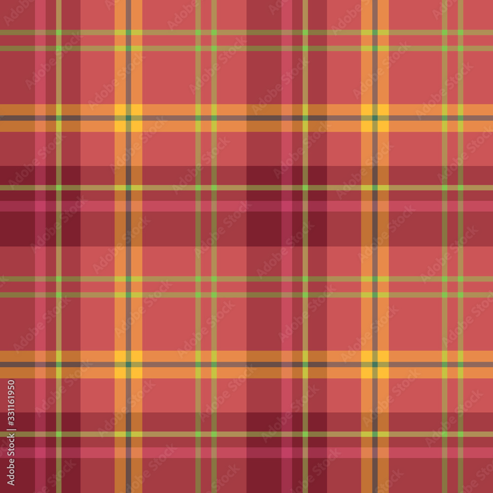 Seamless pattern in great cute red, yellow and green colors for plaid, fabric, textile, clothes, tablecloth and other things. Vector image. Seamless pattern in great cute red, yellow and green colors for plaid, fabric, textile, clothes, tablecloth and other things. Vector image.