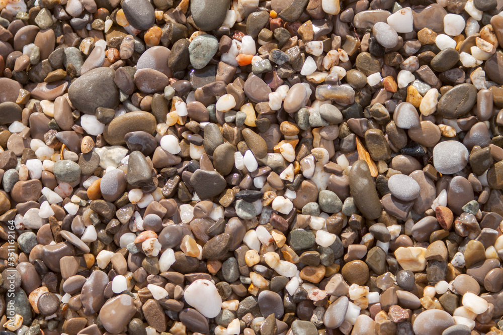 Sea pebble stones background beach rocks